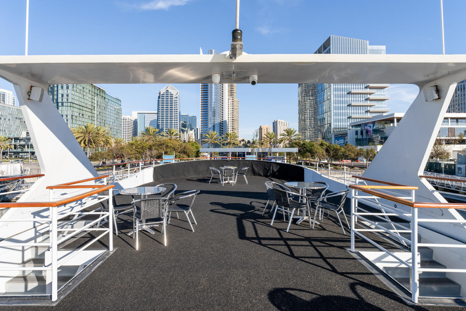 Top Deck – Forward View | Spacious and versatile for custom events.