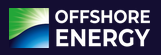 Offshore Energy logo with green and blue graphic on dark background.