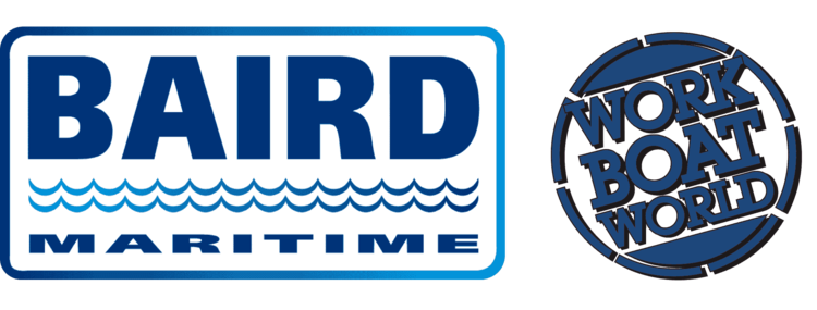 Baird Maritime and Work Boat World logos in blue.