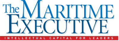 The Maritime Executive logo with blue text and a red underline.