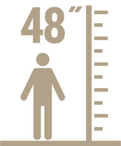 Children Must Be 48 inches (122cm) or Taller