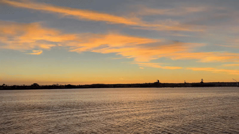 Flagship Ferry at Sunset